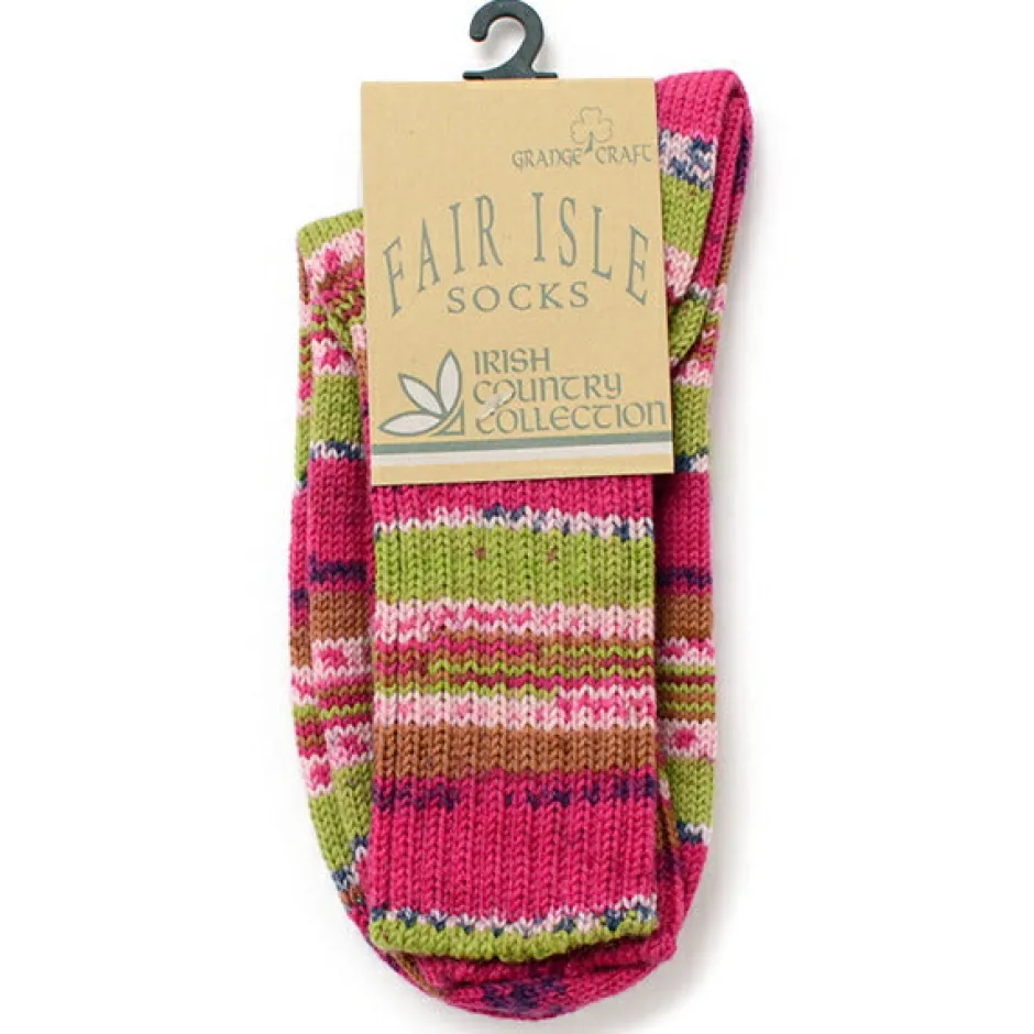 Socks^GRANGE CRAFT / Fair Isle Wool Socks