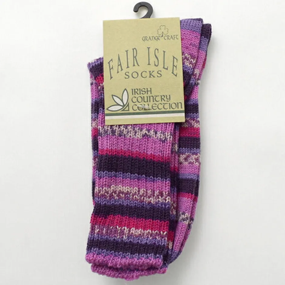 Socks^GRANGE CRAFT / Fair Isle Wool Socks
