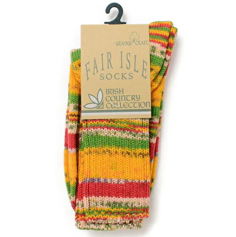Socks^GRANGE CRAFT / Fair Isle Wool Socks