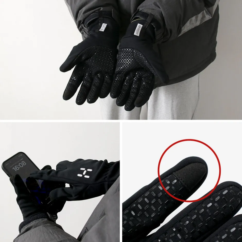 Gloves^HAGLOFS / Bow Windstopper Gloves black
