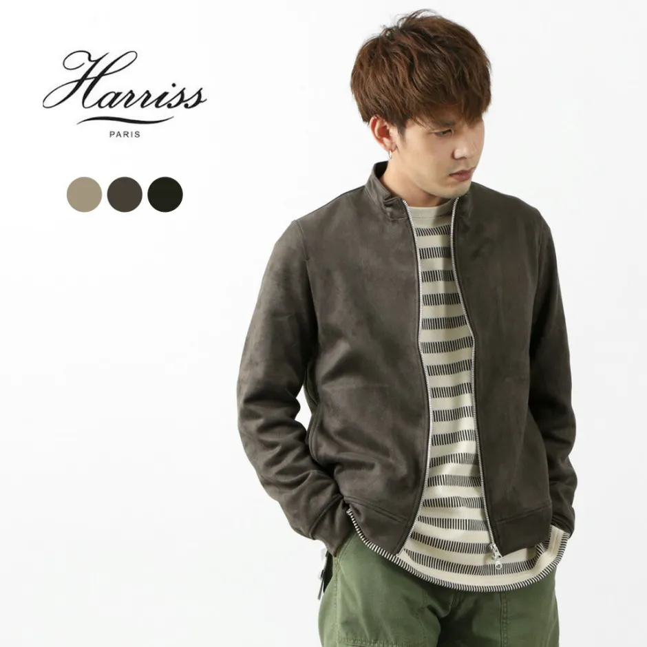 Jackets^HARRISS / Knit Suede Double Zip Riders