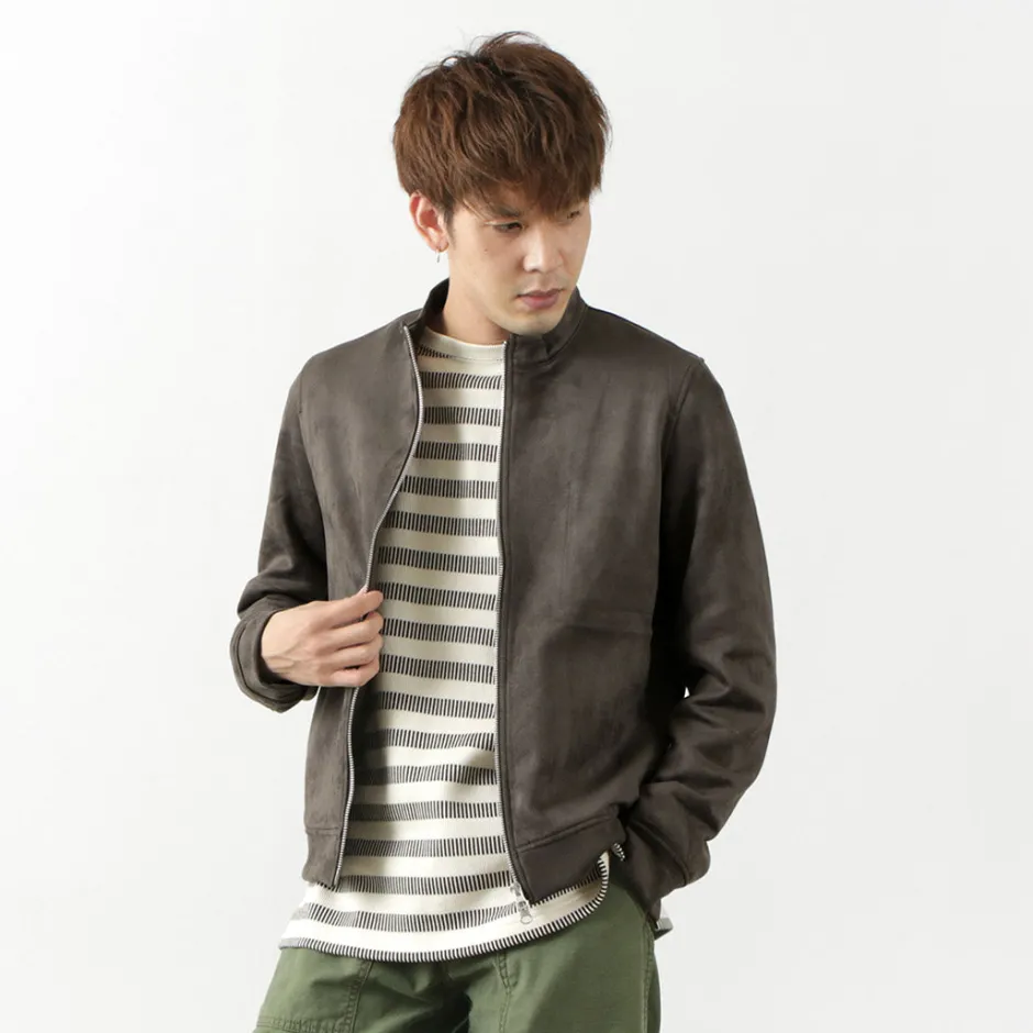 Jackets^HARRISS / Knit Suede Double Zip Riders