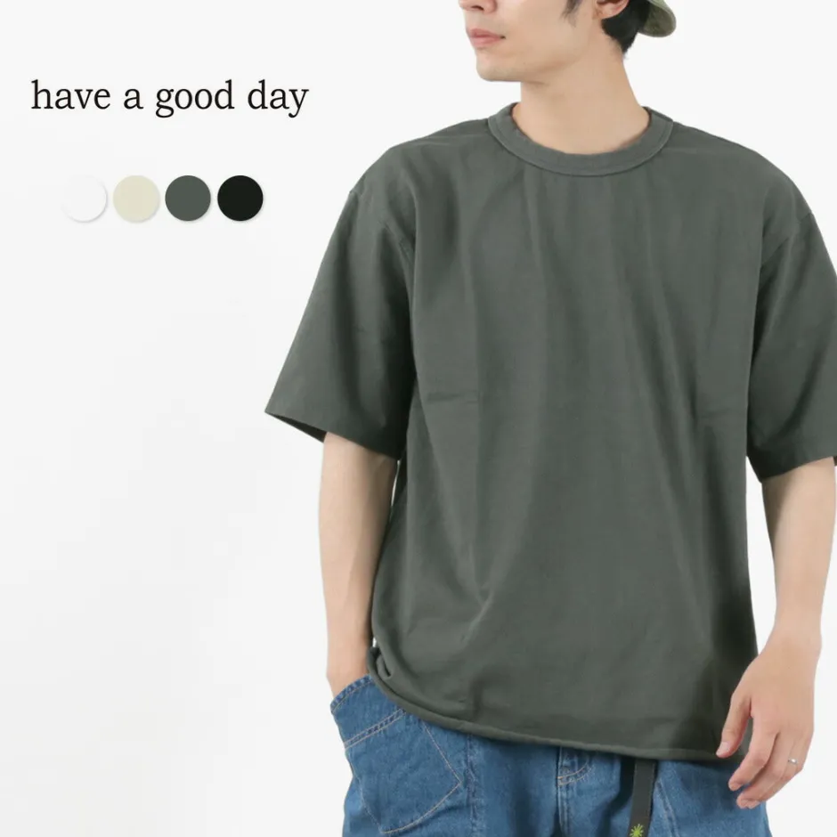 T-Shirts^HAVE A GOOD DAY / Loose short sleeve T-shirt
