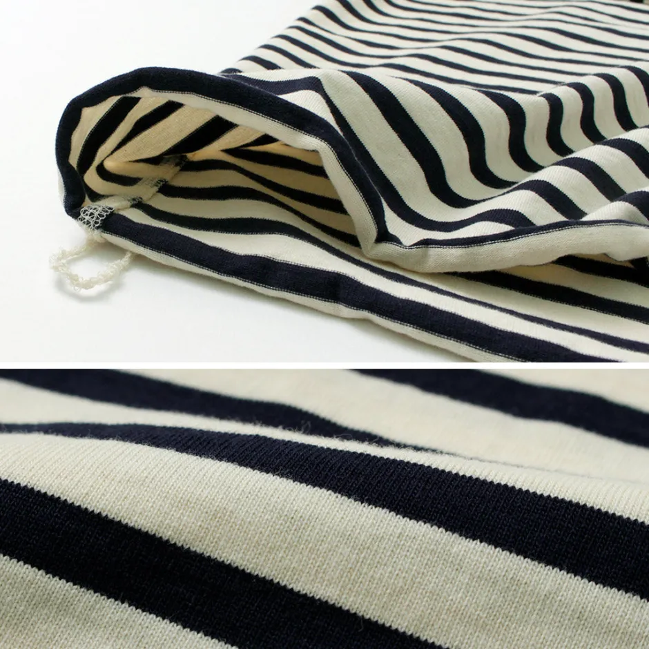 T-Shirts^HAVE A GOOD DAY / Striped Loose Long Sleeve T-Shirt