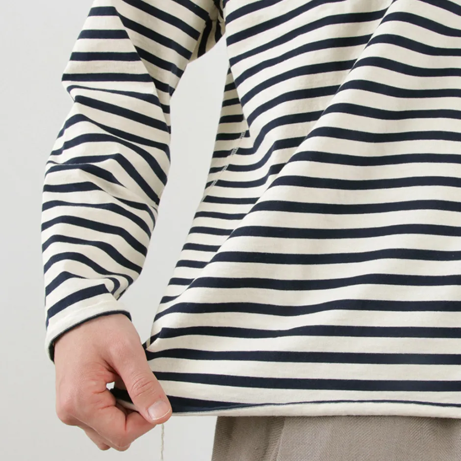 T-Shirts^HAVE A GOOD DAY / Striped Loose Long Sleeve T-Shirt