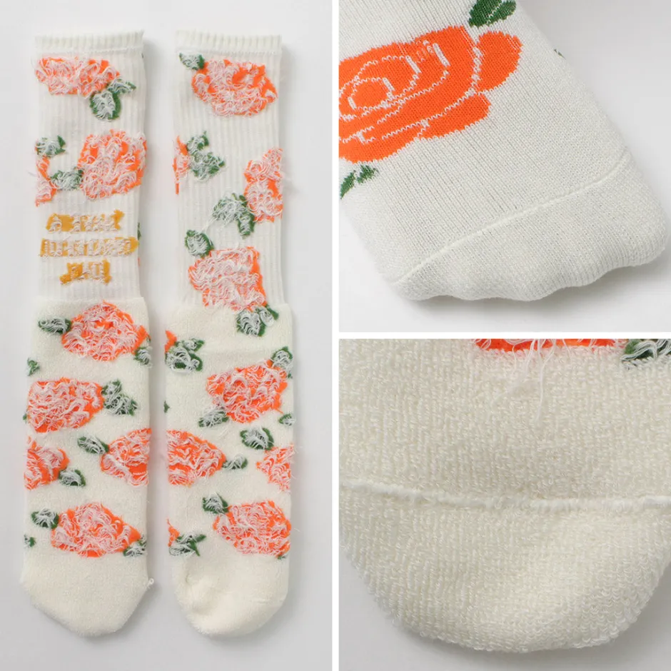 Socks^HAVE A GRATEFUL DAY / Crew Socks Flower
