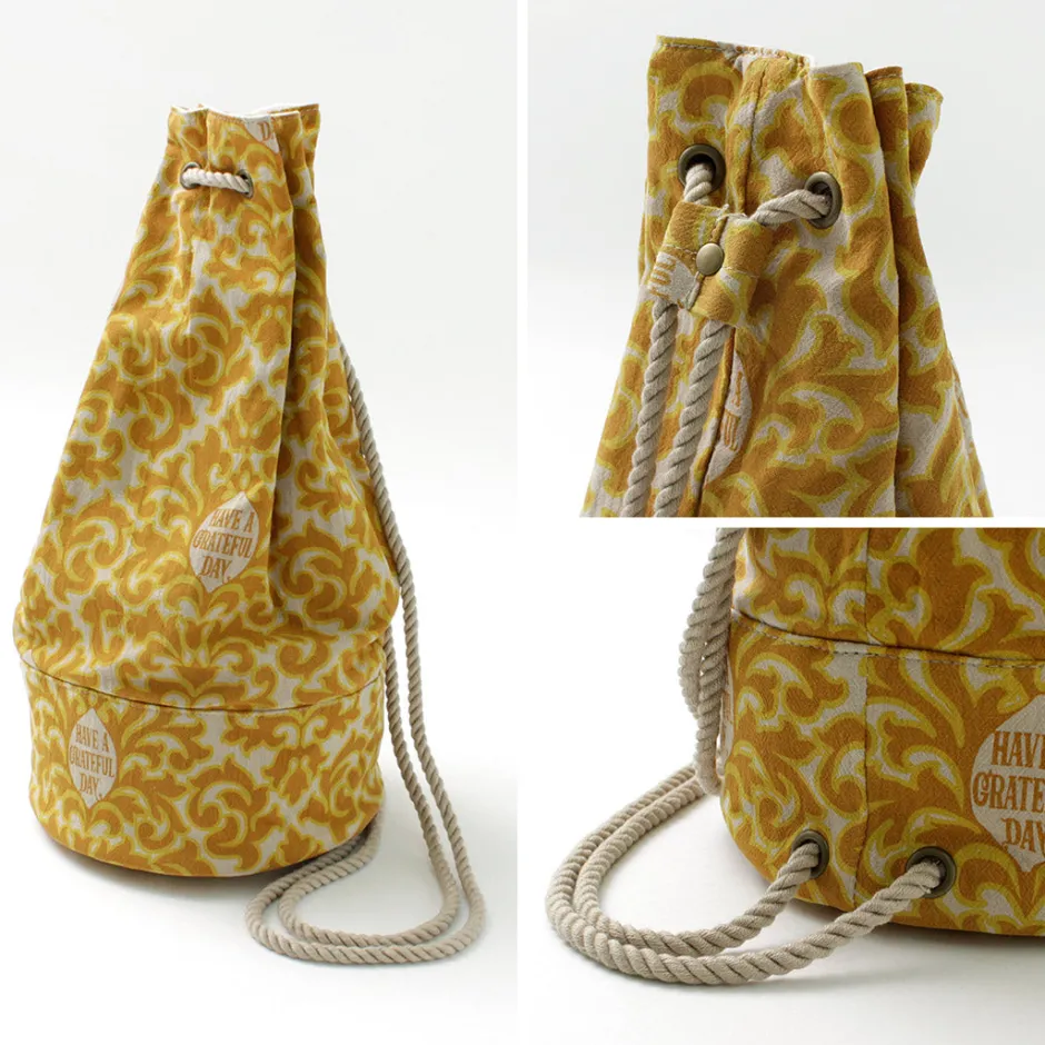 Shoulder Bags^HAVE A GRATEFUL DAY / Retro damask fabric shoulder bag