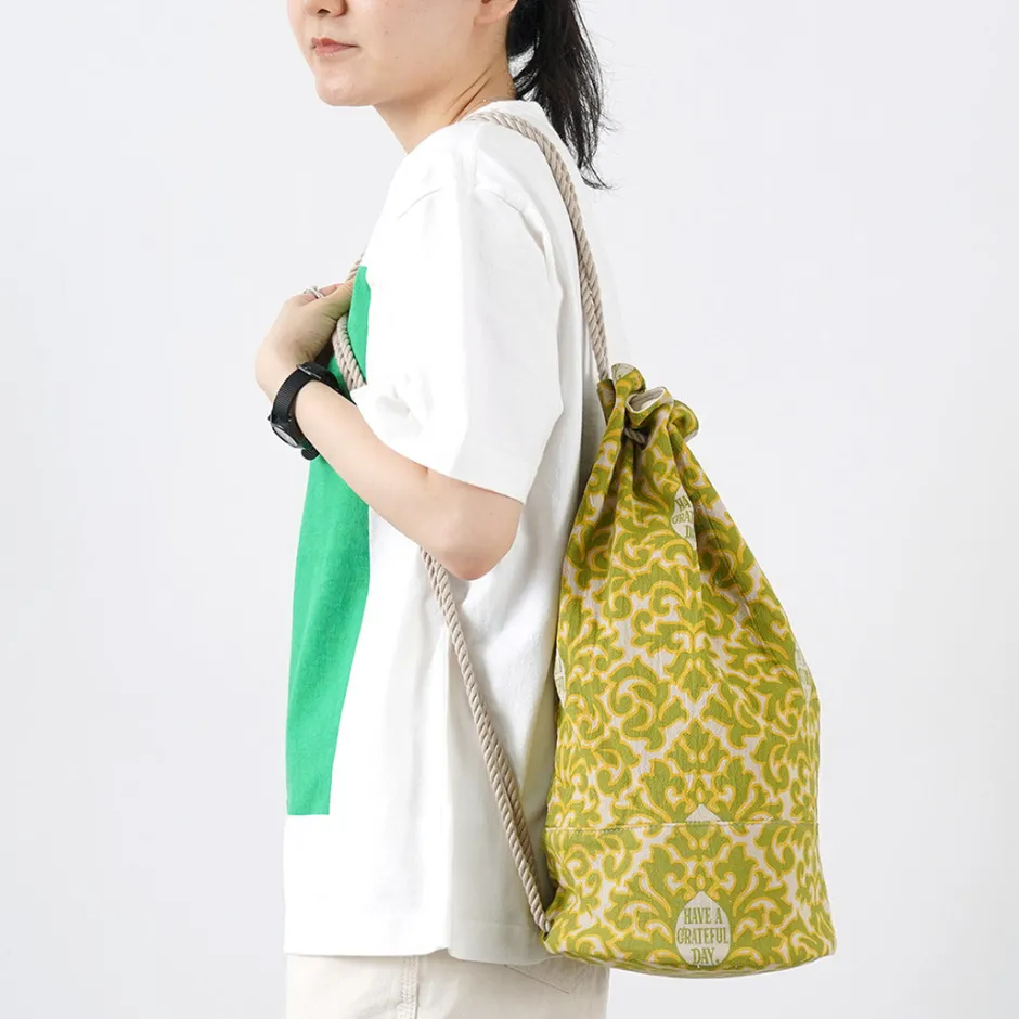 Shoulder Bags^HAVE A GRATEFUL DAY / Retro damask fabric shoulder bag