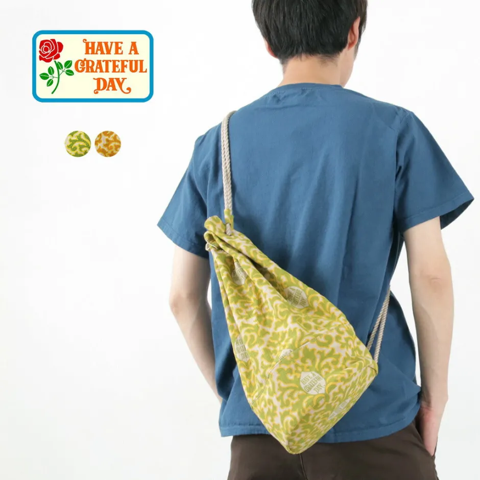 Shoulder Bags^HAVE A GRATEFUL DAY / Retro damask fabric shoulder bag