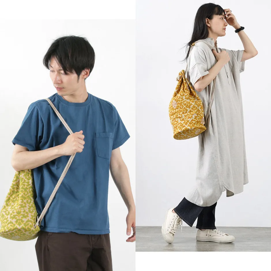 Shoulder Bags^HAVE A GRATEFUL DAY / Retro damask fabric shoulder bag