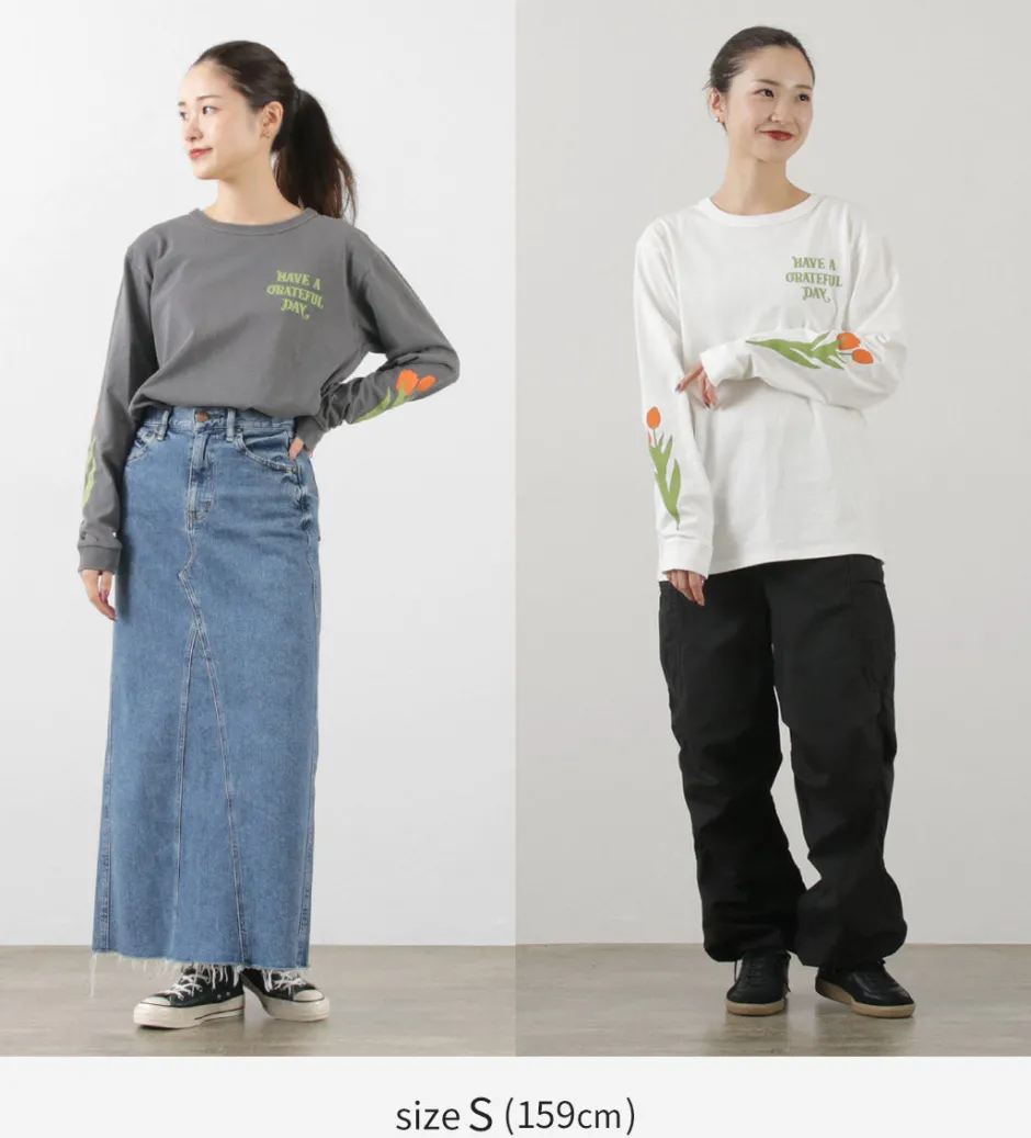 T-Shirts^HAVE A GRATEFUL DAY / Tulip & Logo Long Sleeve T-shirt