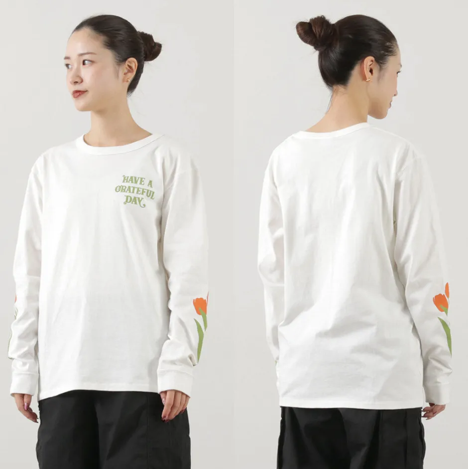 T-Shirts^HAVE A GRATEFUL DAY / Tulip & Logo Long Sleeve T-shirt