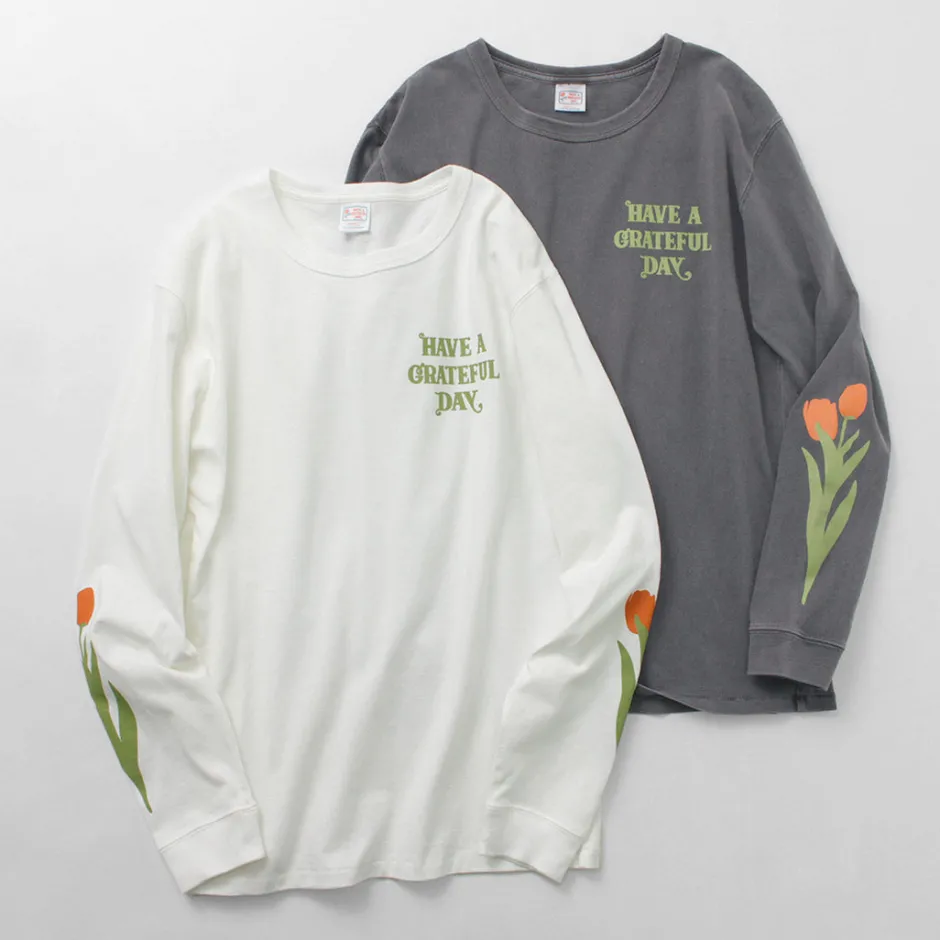 T-Shirts^HAVE A GRATEFUL DAY / Tulip & Logo Long Sleeve T-shirt