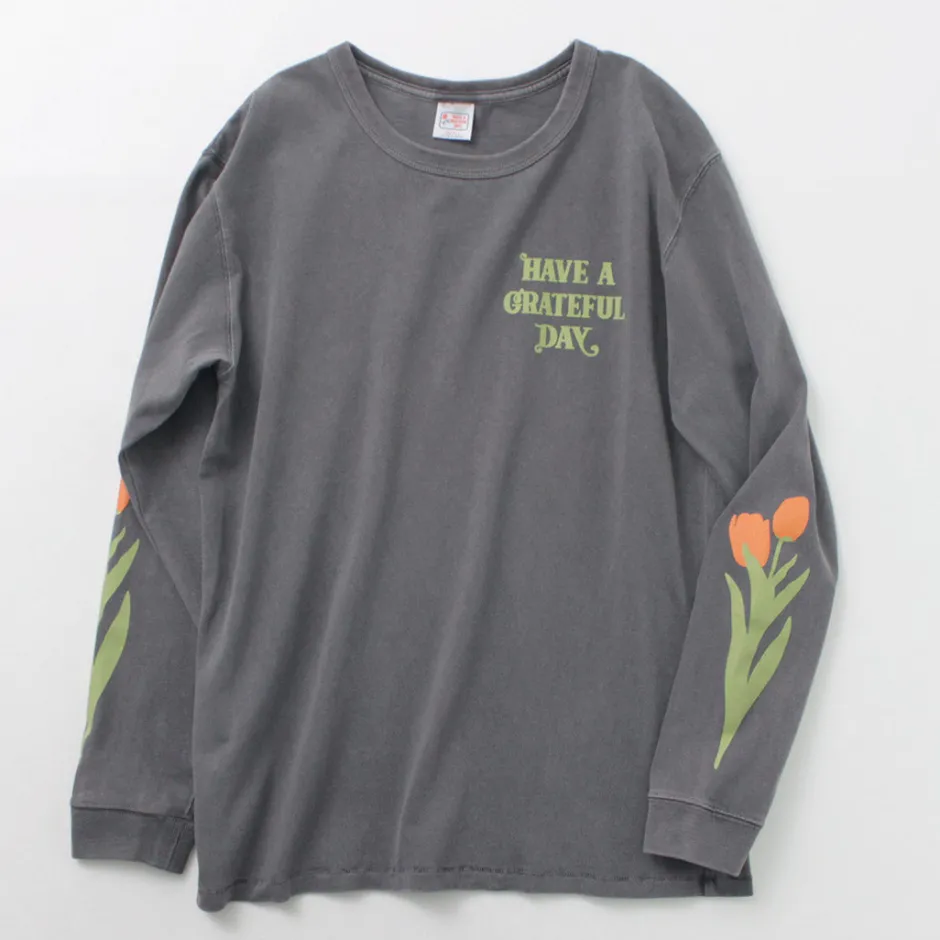 T-Shirts^HAVE A GRATEFUL DAY / Tulip & Logo Long Sleeve T-shirt
