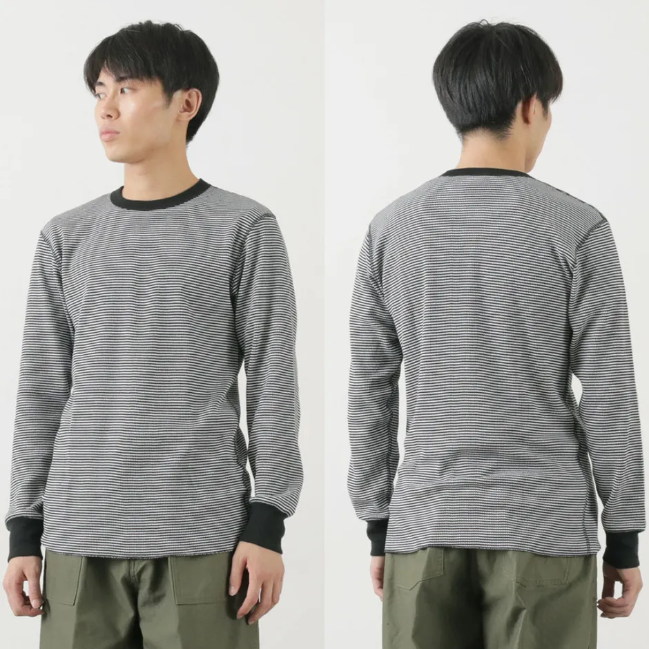 T-Shirts^HEALTHKNIT / Basic Waffle Crew Neck Long Sleeve