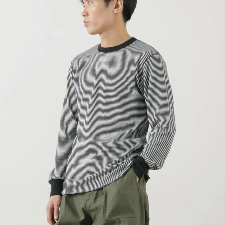 T-Shirts^HEALTHKNIT / Basic Waffle Crew Neck Long Sleeve