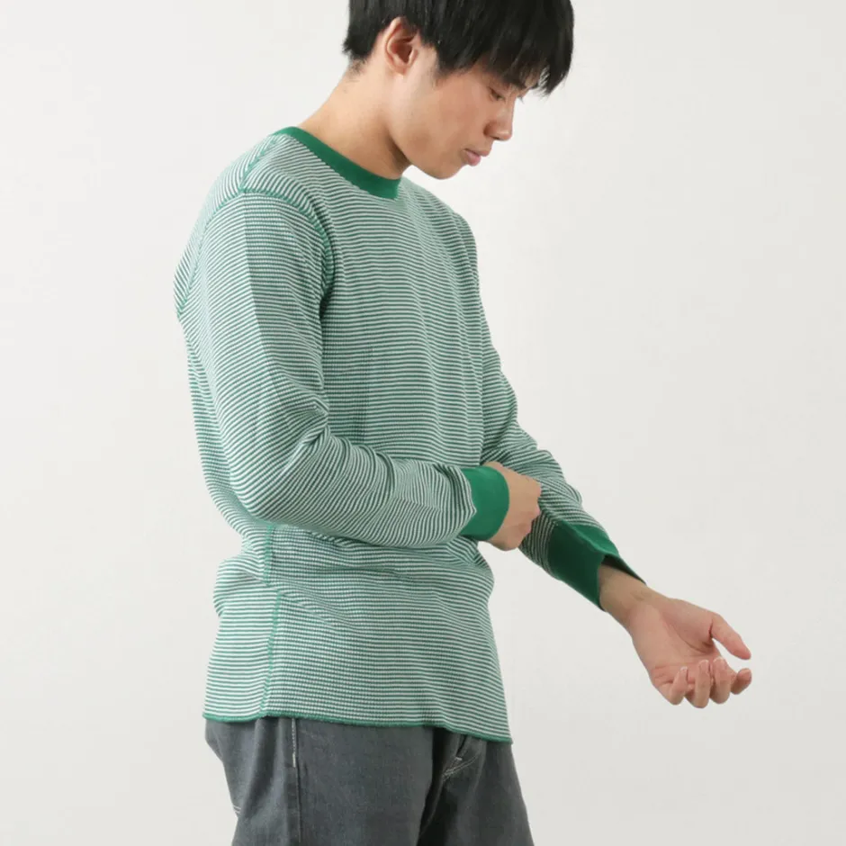 T-Shirts^HEALTHKNIT / Basic Waffle Crew Neck Long Sleeve