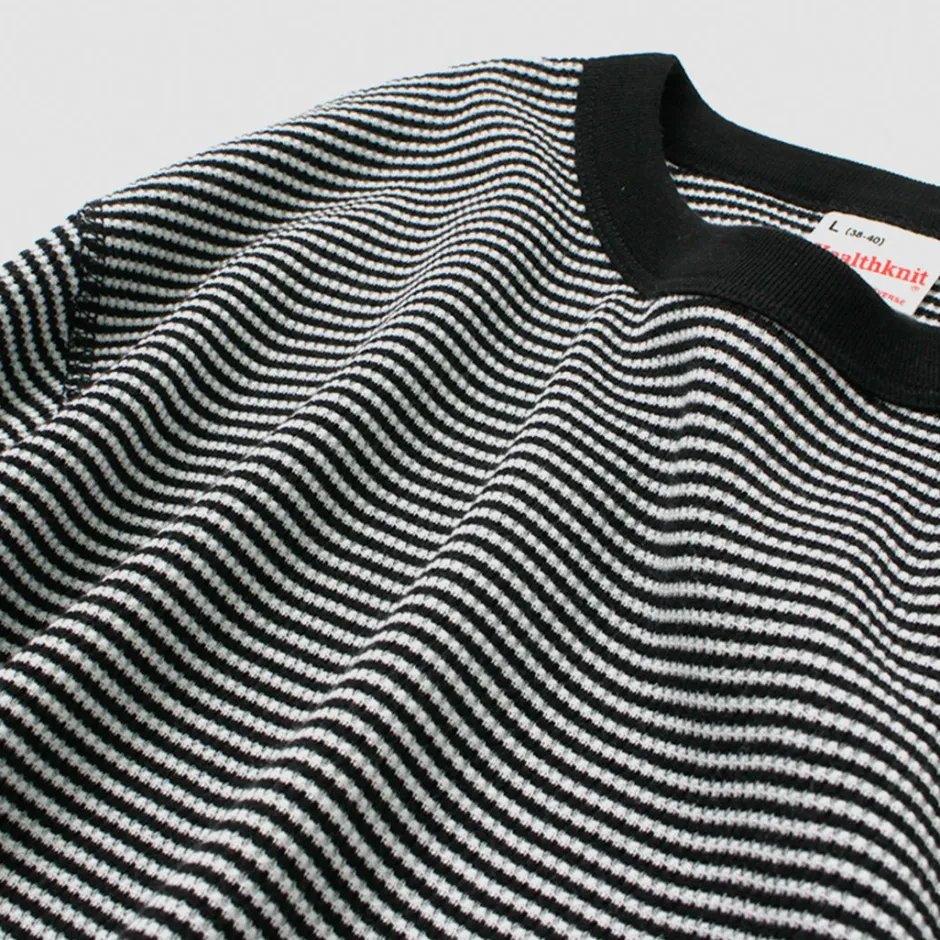 T-Shirts^HEALTHKNIT / Basic Waffle Crew Neck Long Sleeve