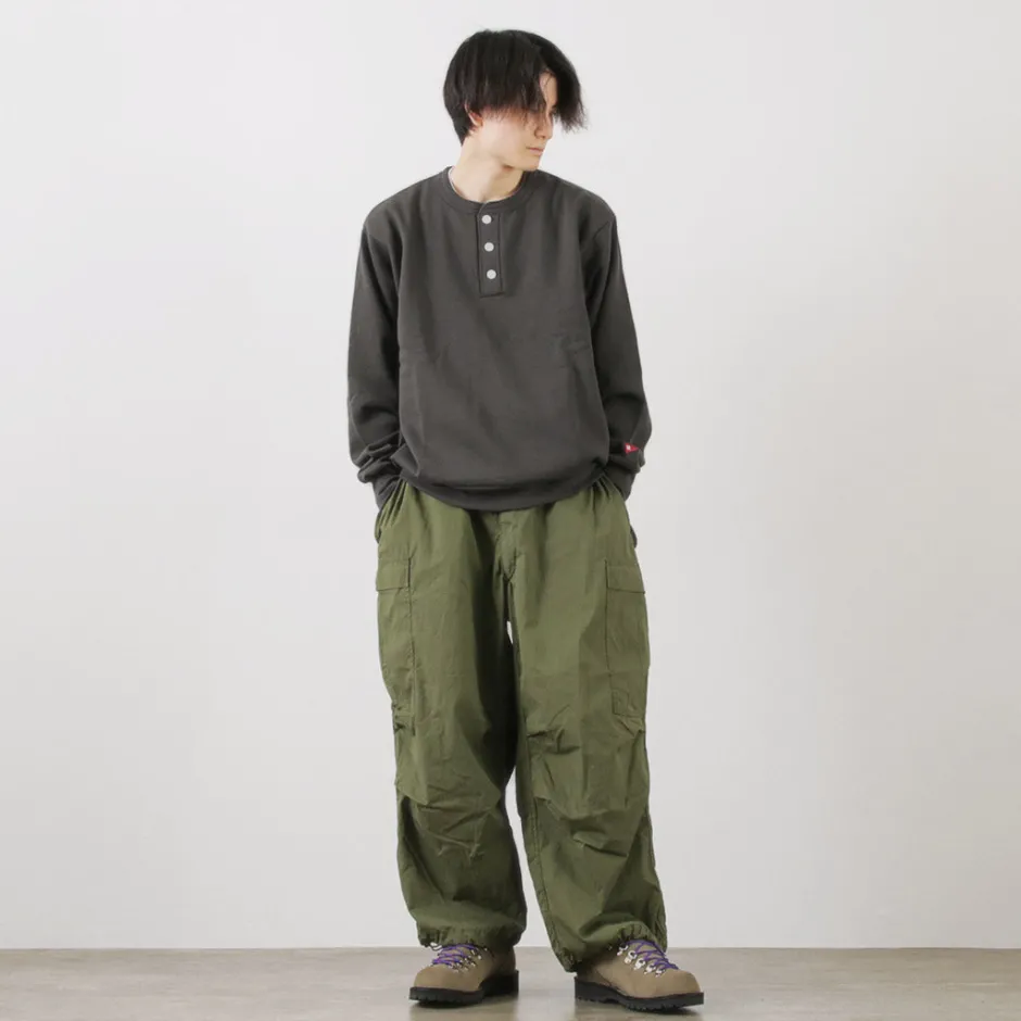 Sweatshirts^HEALTHKNIT / Classic Sweatshirt Henley Neck Long Sleeve