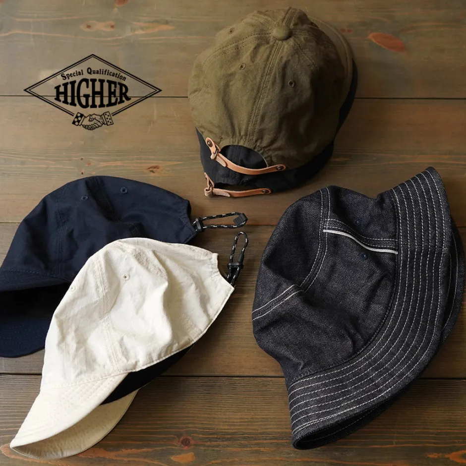 Hats^HIGHER / F191 Selvedge Bucket Hat denim