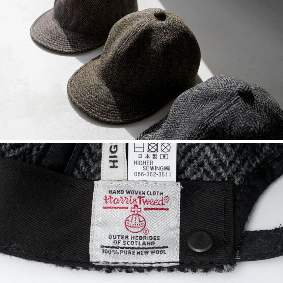 Hats^HIGHER / Harris Tweed Herringbone Cap HT24035