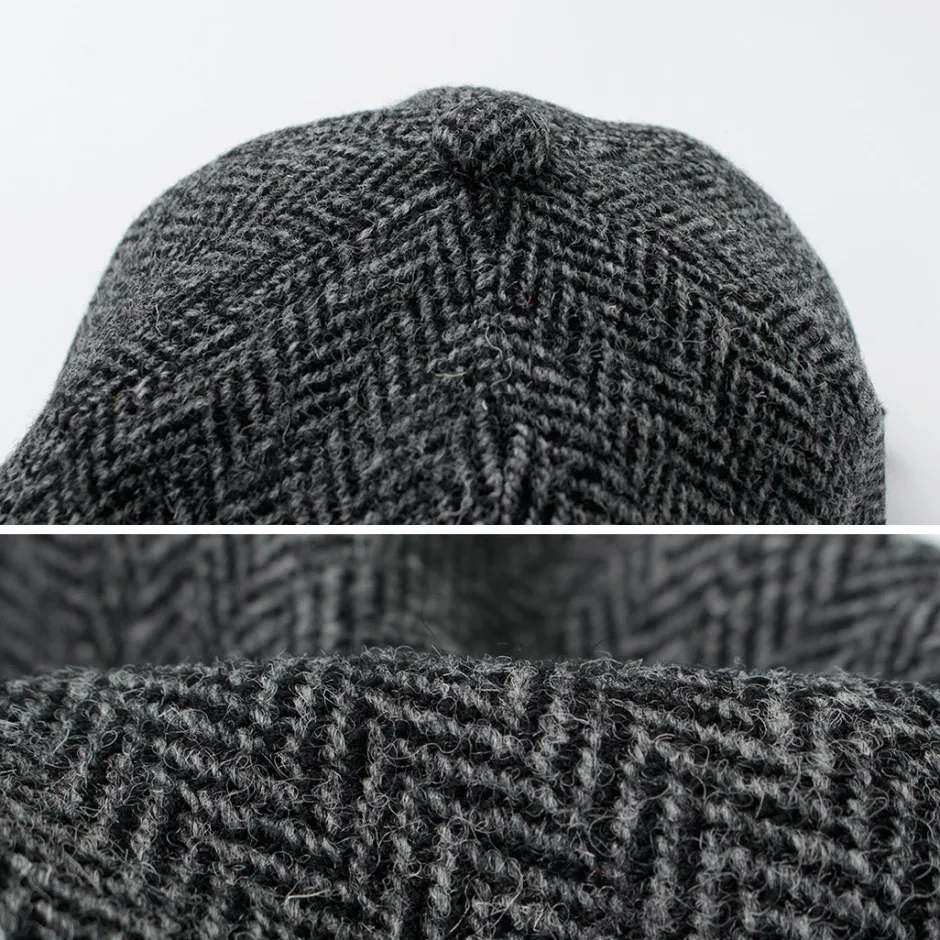 Hats^HIGHER / Harris Tweed Herringbone Cap HT24035