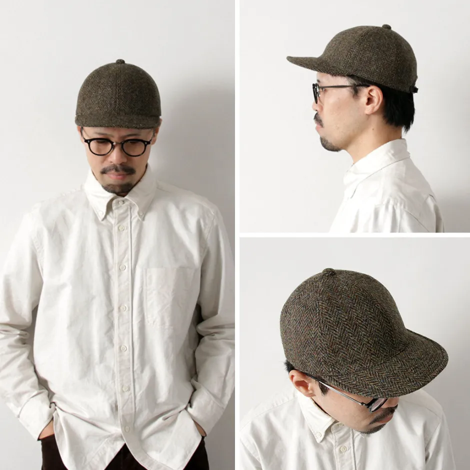 Hats^HIGHER / Harris Tweed Herringbone Cap HT24035