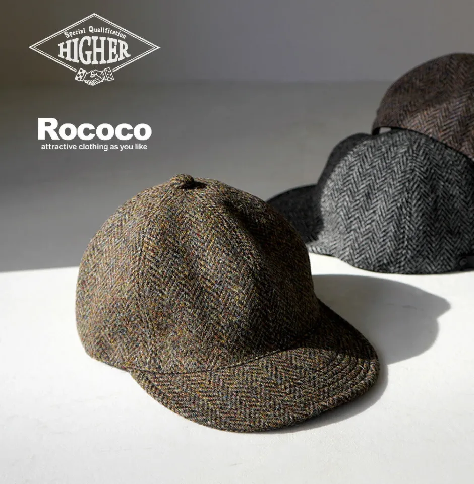 Hats^HIGHER / Harris Tweed Herringbone Cap HT24035