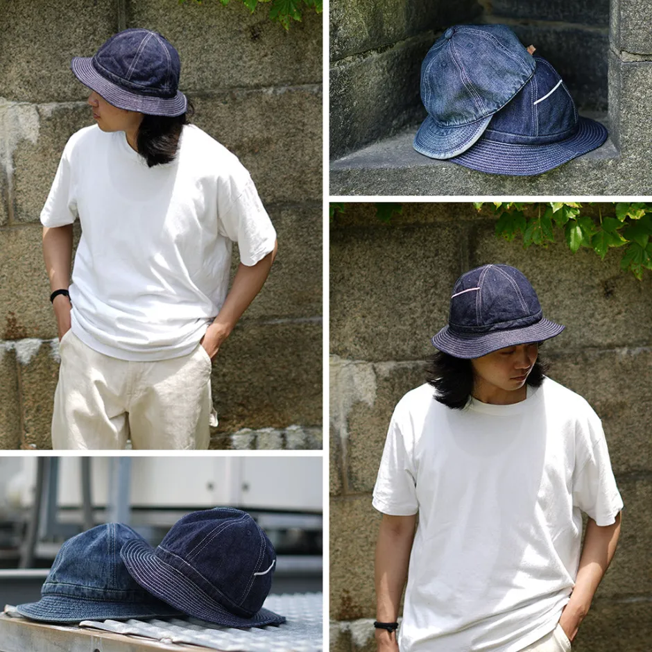 Hats^HIGHER / Selvage Panel 6 Hat - Onewashed denim