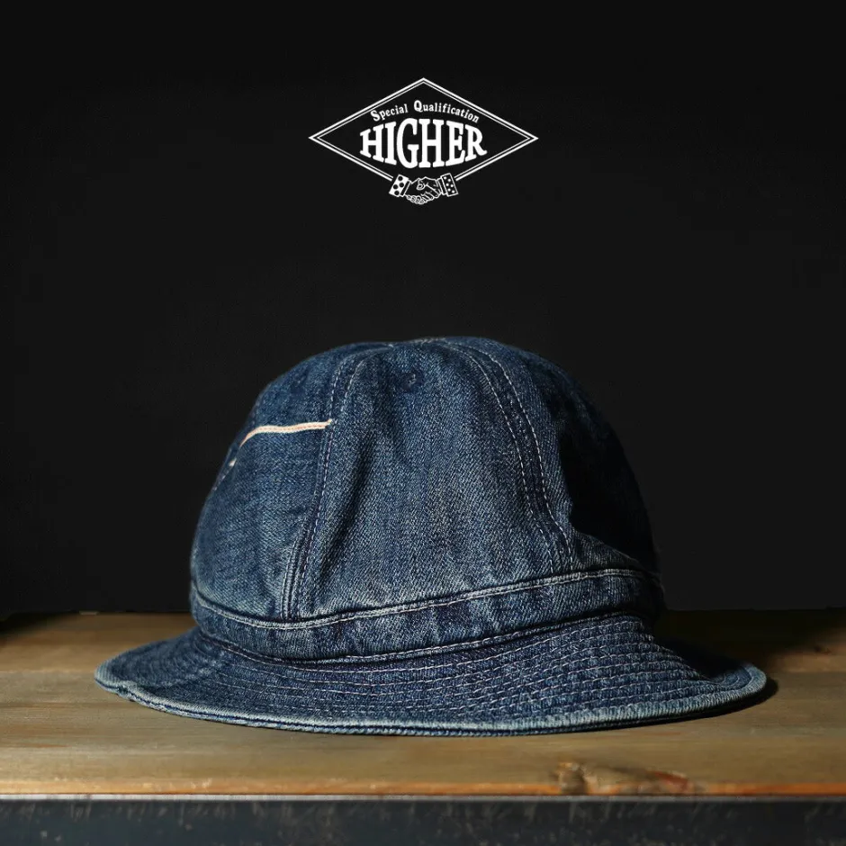 Hats^HIGHER / Selvage Denim Panel 6 Hat - Used finish used-wash