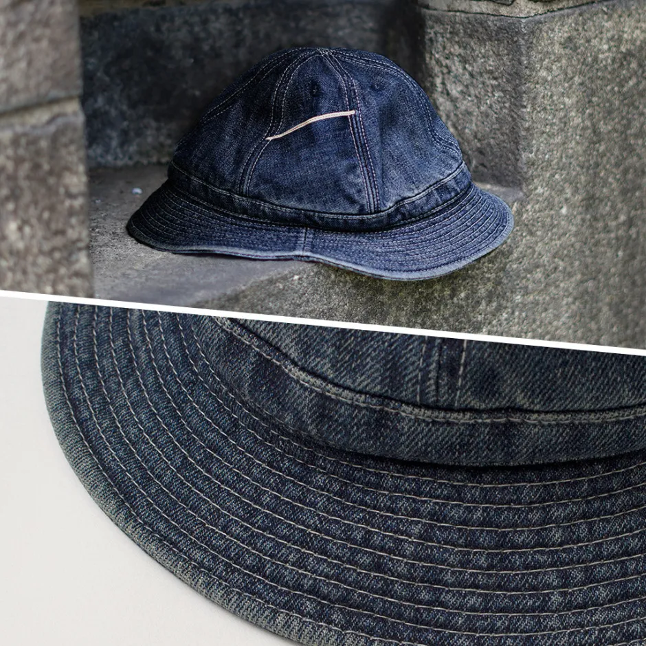 Hats^HIGHER / Selvage Denim Panel 6 Hat - Used finish used-wash