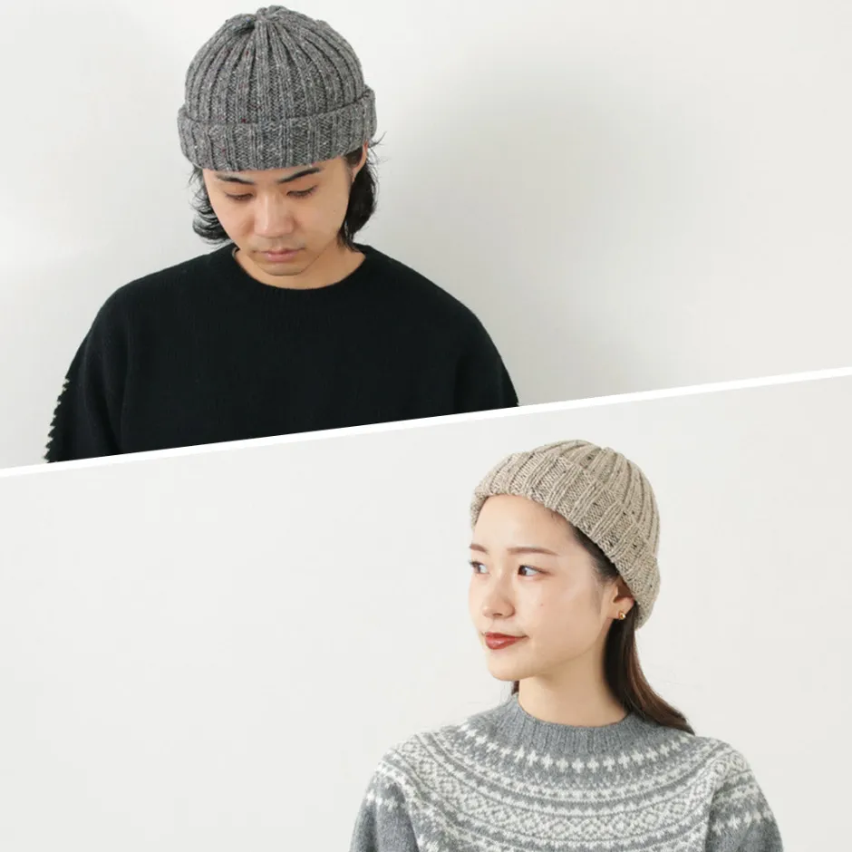 Hats^HIGHLAND 2000 / BW nep wool 2ÁE bobby cap (double turn-up)