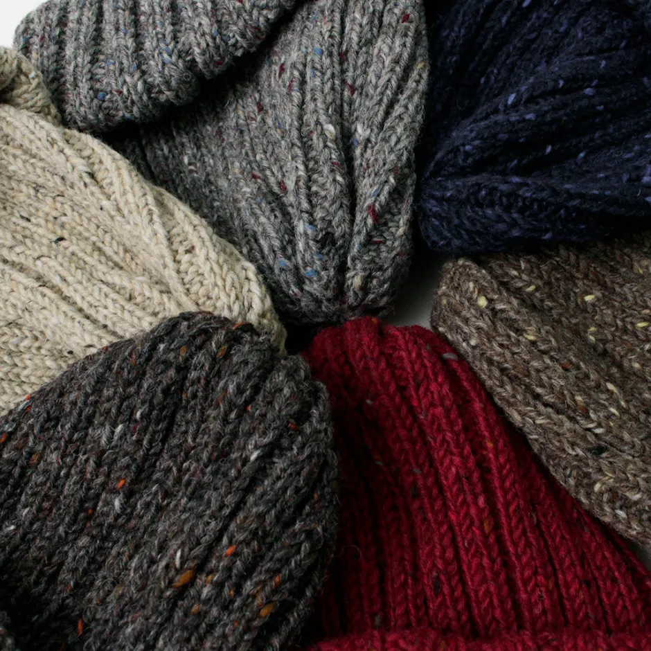Hats^HIGHLAND 2000 / BW nep wool 2ÁE bobby cap (double turn-up)