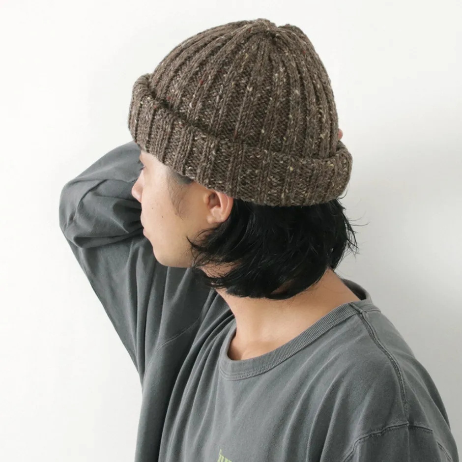 Hats^HIGHLAND 2000 / BW nep wool 2ÁE bobby cap (double turn-up)
