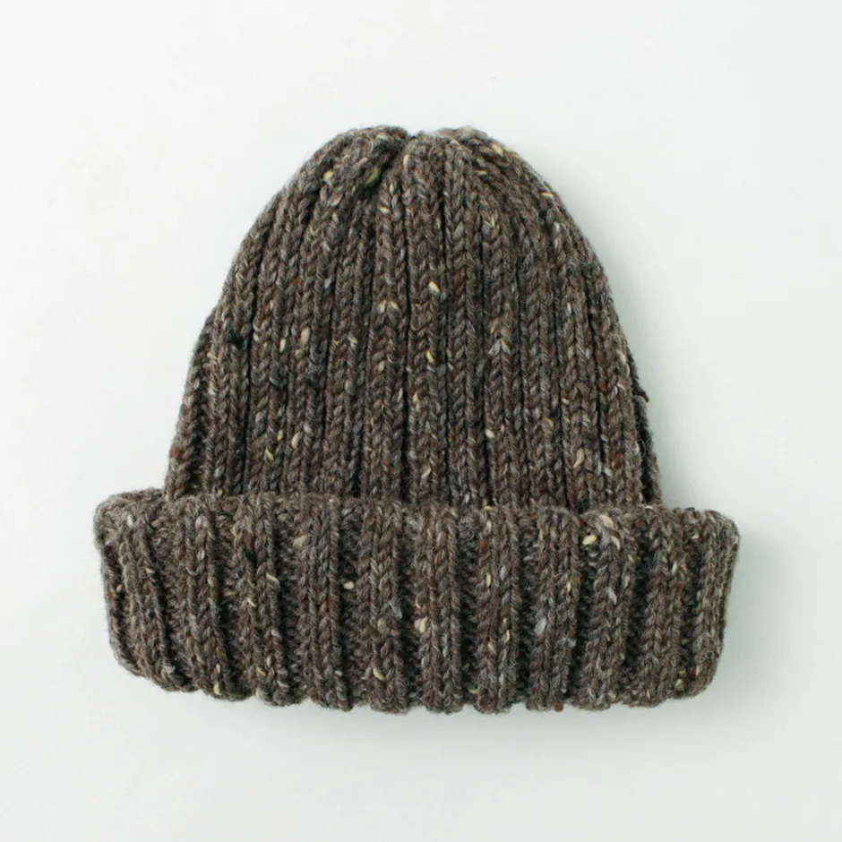 Hats^HIGHLAND 2000 / BW nep wool 2ÁE bobby cap (double turn-up)