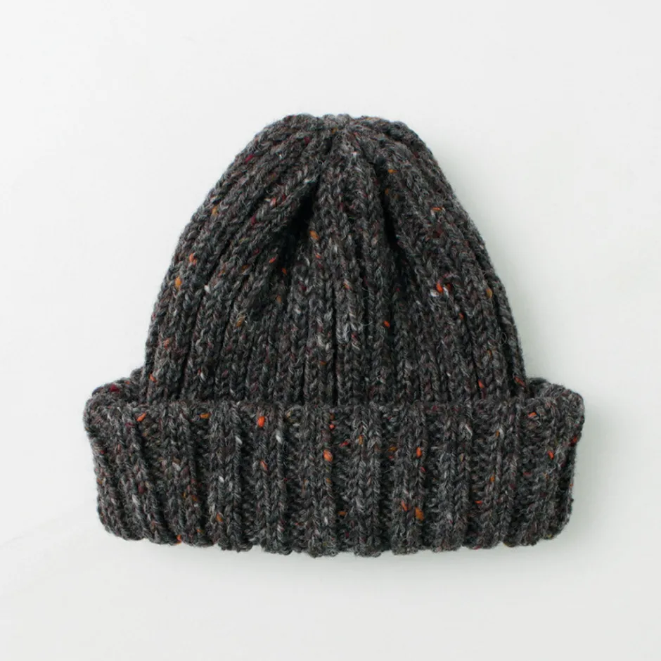 Hats^HIGHLAND 2000 / BW nep wool 2ÁE bobby cap (double turn-up)