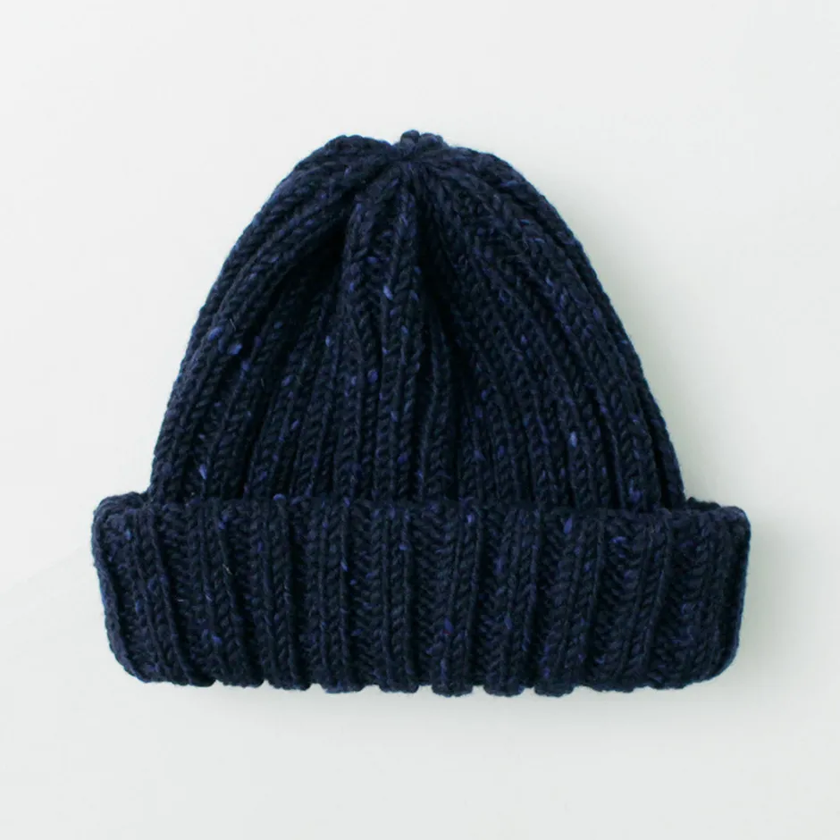 Hats^HIGHLAND 2000 / BW nep wool 2ÁE bobby cap (double turn-up)