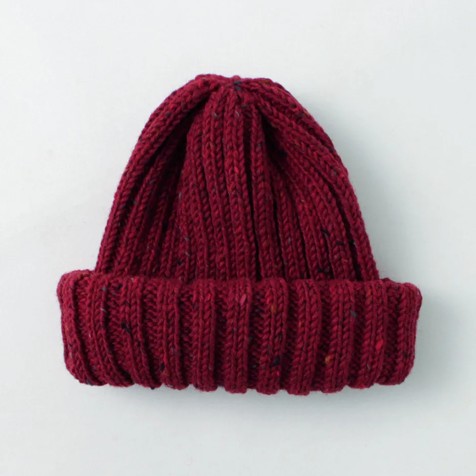 Hats^HIGHLAND 2000 / BW nep wool 2ÁE bobby cap (double turn-up)