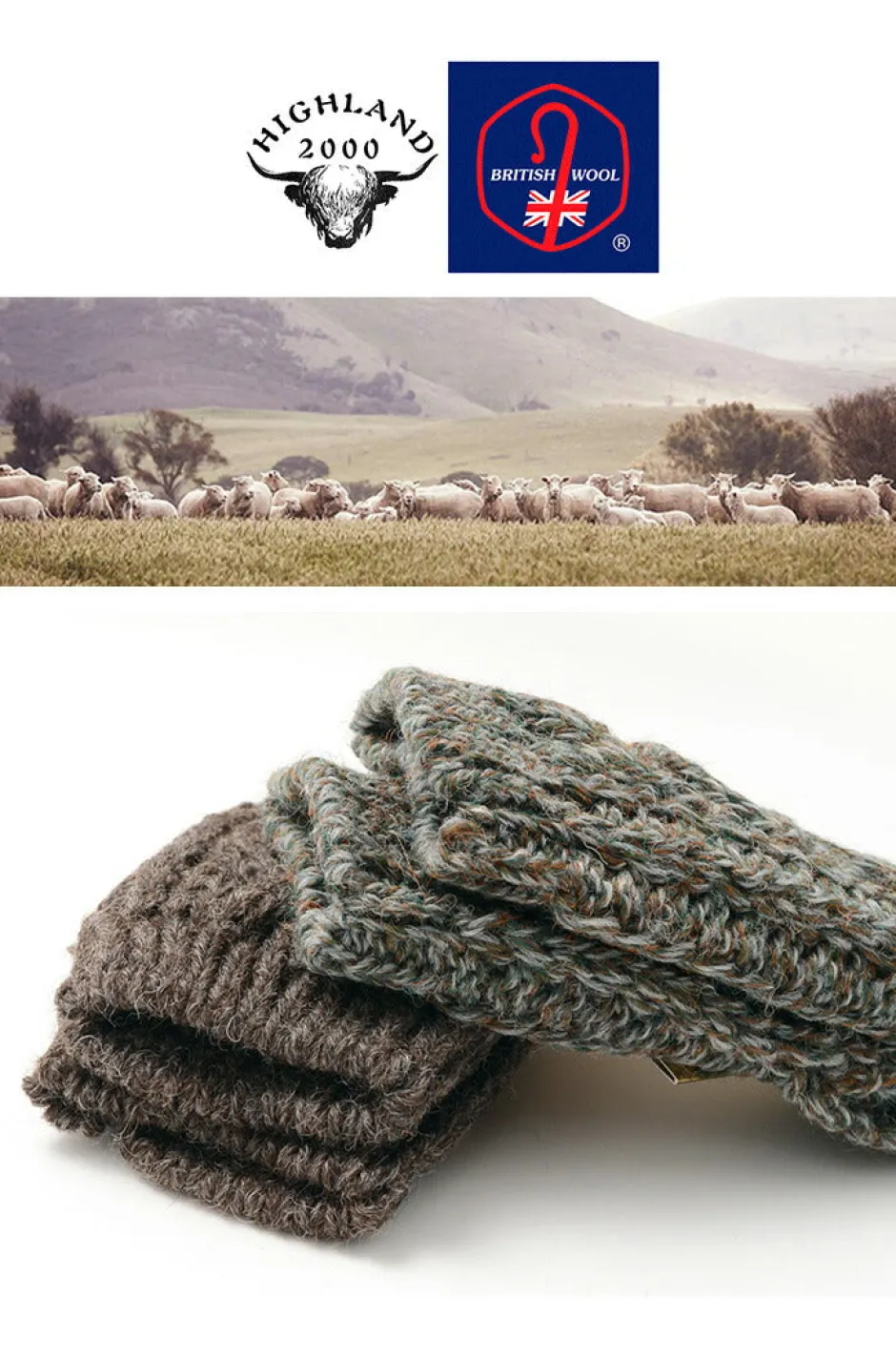 Gloves^HIGHLAND 2000 / Cable Knits Mittens
