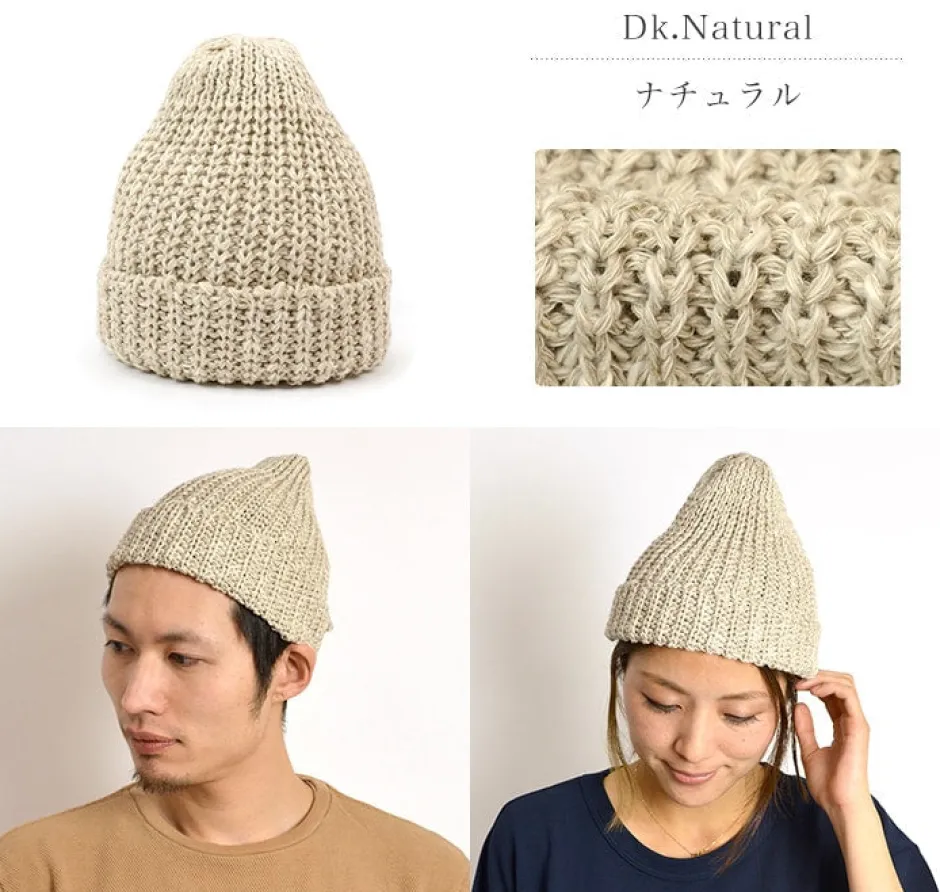 Hats^HIGHLAND 2000 / Cotton Linen Short Knitsted Cap