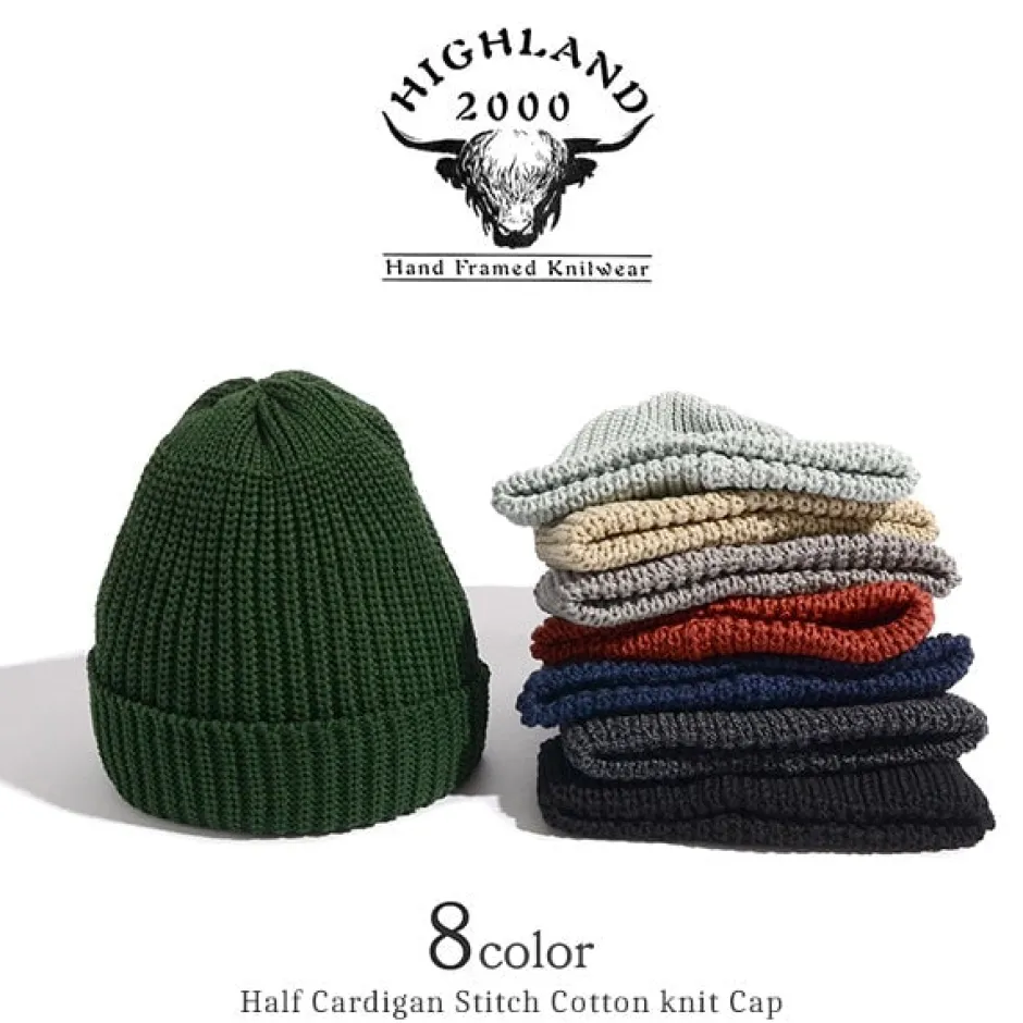 Hats^HIGHLAND 2000 / Short cotton knitted cap
