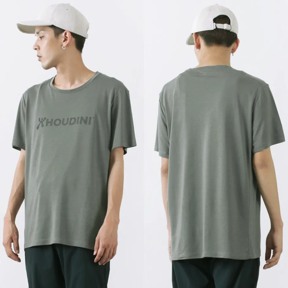 T-Shirts^HOUDINI / Tree Tee Drawing logo /wood pulp T-shirt