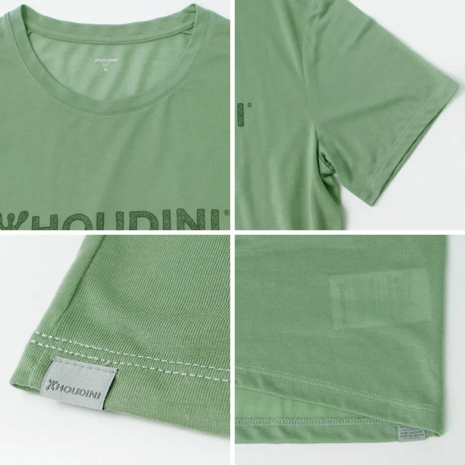 T-Shirts^HOUDINI / Tree Tee Drawing logo /wood pulp T-shirt