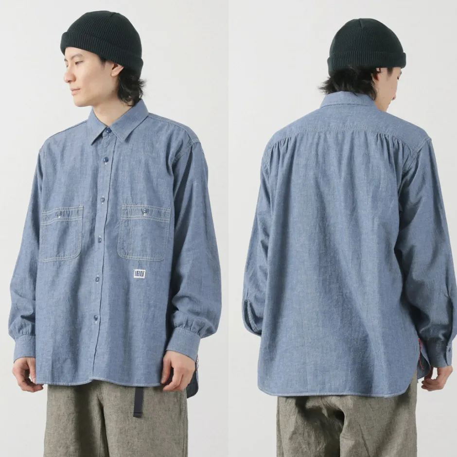 Shirts^ILL ONE EIGHTY / Chambray Work Shirt lightblue