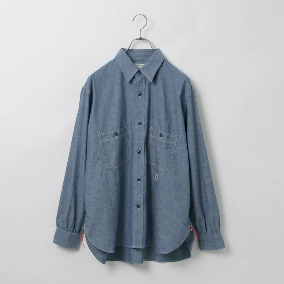 Shirts^ILL ONE EIGHTY / Chambray Work Shirt lightblue