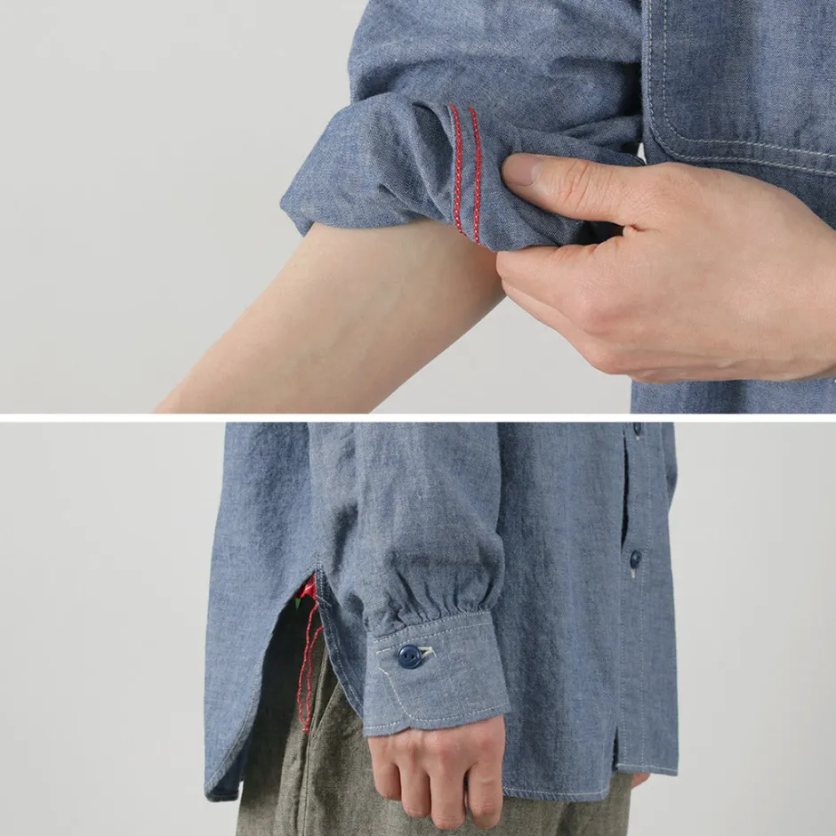 Shirts^ILL ONE EIGHTY / Chambray Work Shirt lightblue