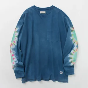 T-Shirts^ILL ONE EIGHTY / Tie-Dye Long Sleeve T-Shirt navy