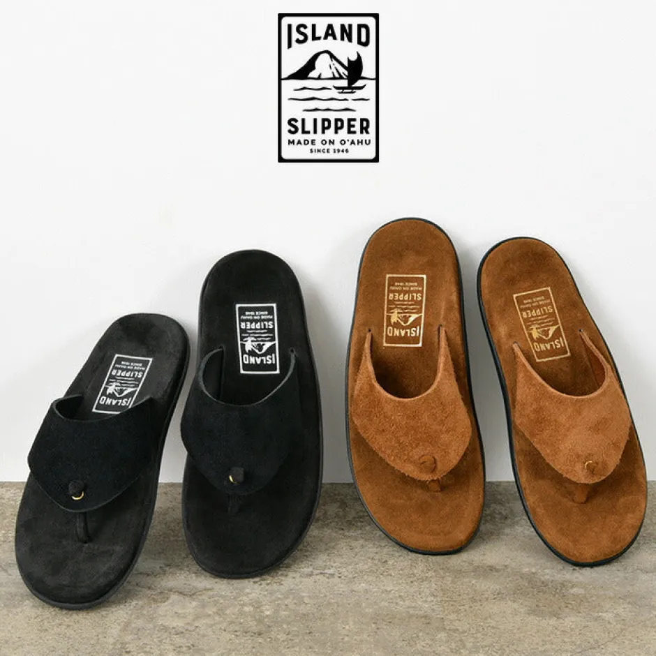 Sandals^ISLAND SLIPPER / Wide strap thong leather sandal