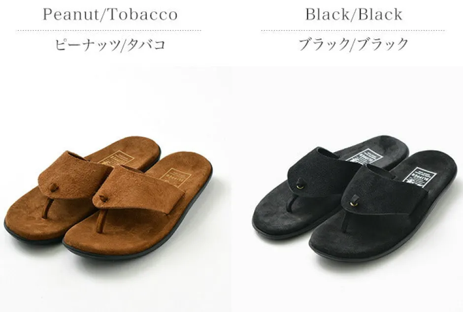 Sandals^ISLAND SLIPPER / Wide strap thong leather sandal