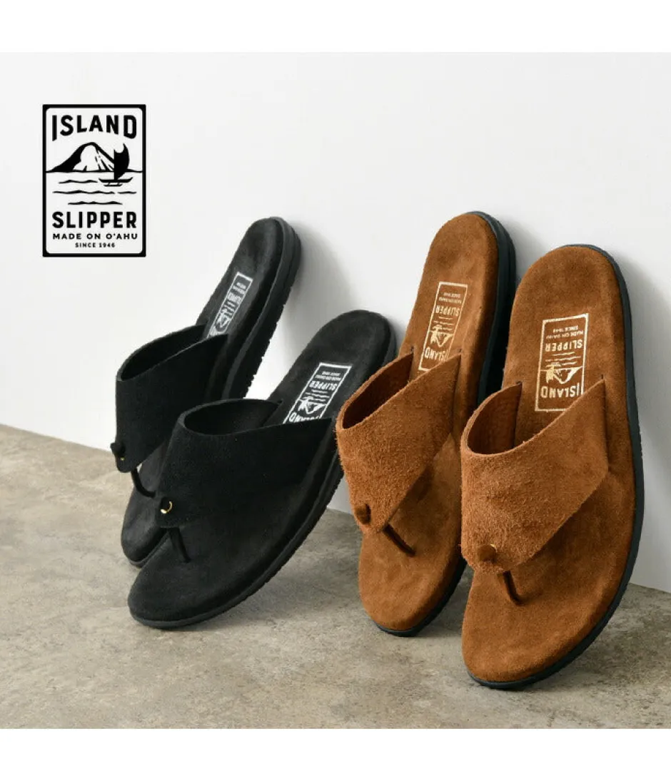Sandals^ISLAND SLIPPER / Wide strap thong leather sandal
